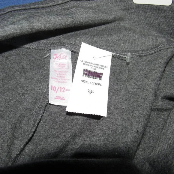 NWT JUSTICE Crop Gray Pull-On Pants Kids Size 10/12 Plus - Picture 5 of 5